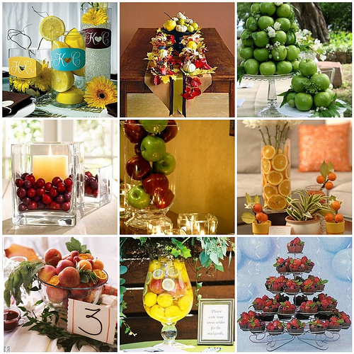 fruit table decorations for weddings